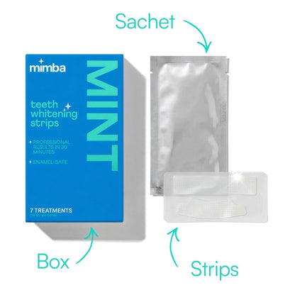 Mimba 6% Teeth Whitening Strips - USA-developed formulation 🇺🇸